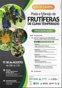 Dia de campo aborda poda e manejo de frutíferas de clima temperado